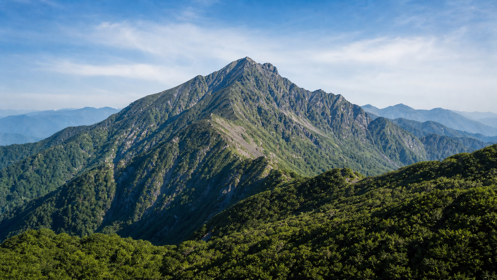 三県境に近い高山を望む甲武信ヶ岳のイメージ